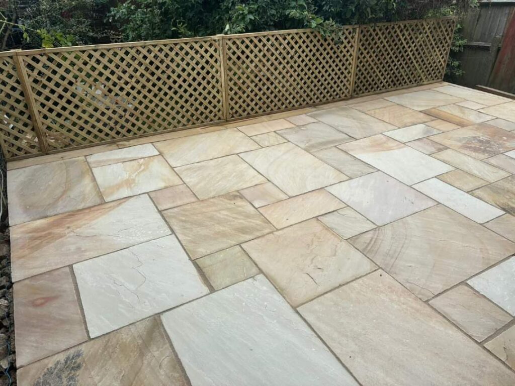 Patio construction in Whitchurch