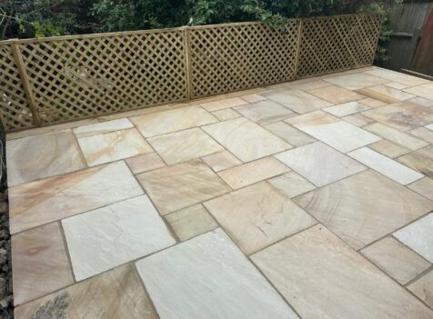 Patio construction in Whitchurch