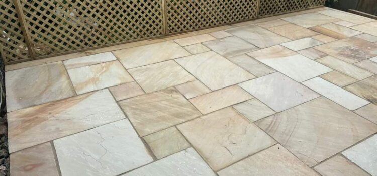 Patio construction in Whitchurch