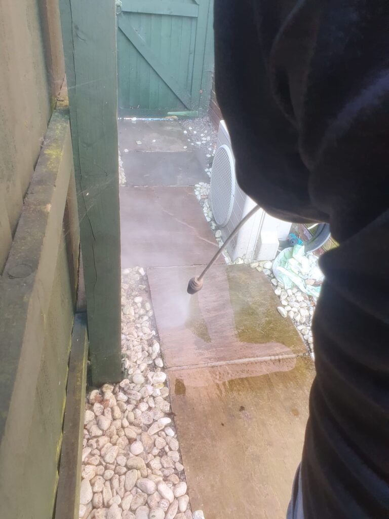 patio paving jet wash Rhiwinder